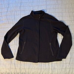 Ibex merino zip sweater with pockets and snap neck - W L